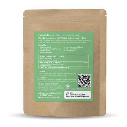 Lion’s Mane Mushroom Extract: Focus
