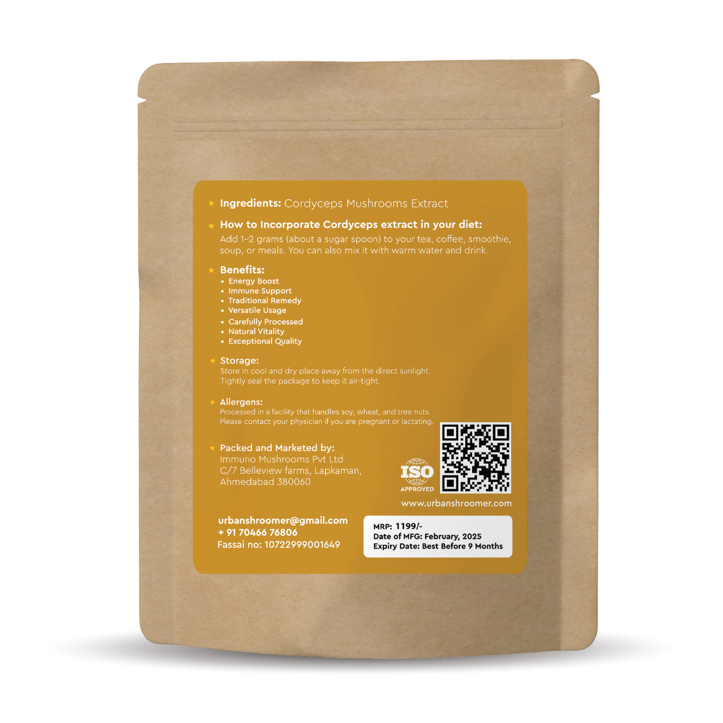 Cordyceps Mushroom Extract: Energy
